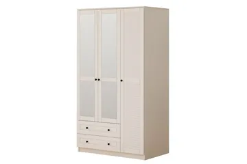Rynric Garderobe 105x210 cm - Mat Hvid - Opbevaring - Tøjopbevaring - Garderobeskabe