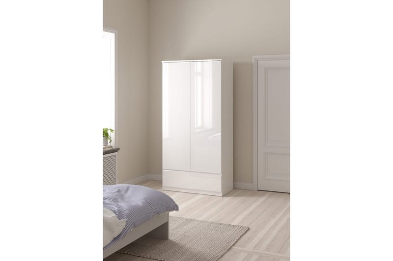 Salomns Garderobe 99x201 cm - Hvid - Opbevaring - Tøjopbevaring - Garderobeskabe