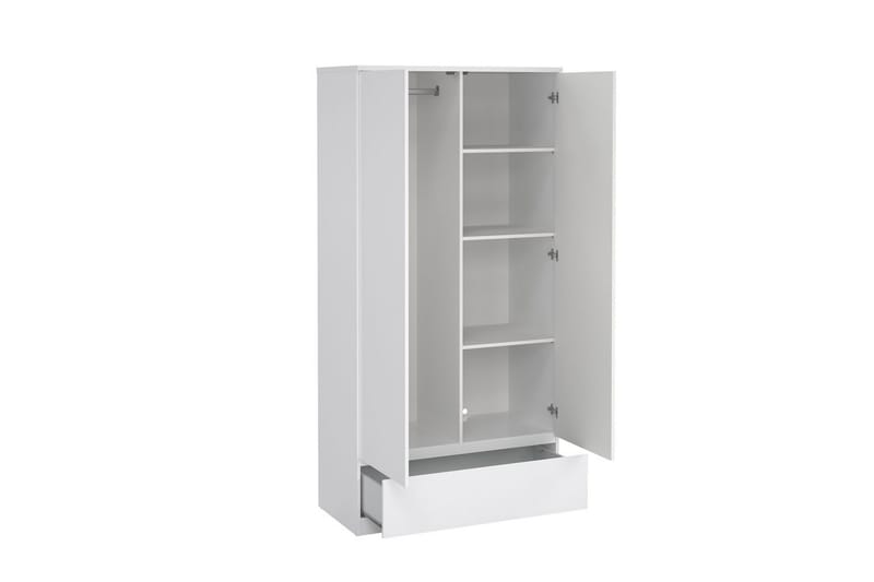 Salomns Garderobe 99x201 cm - Hvid - Opbevaring - Tøjopbevaring - Garderobeskabe
