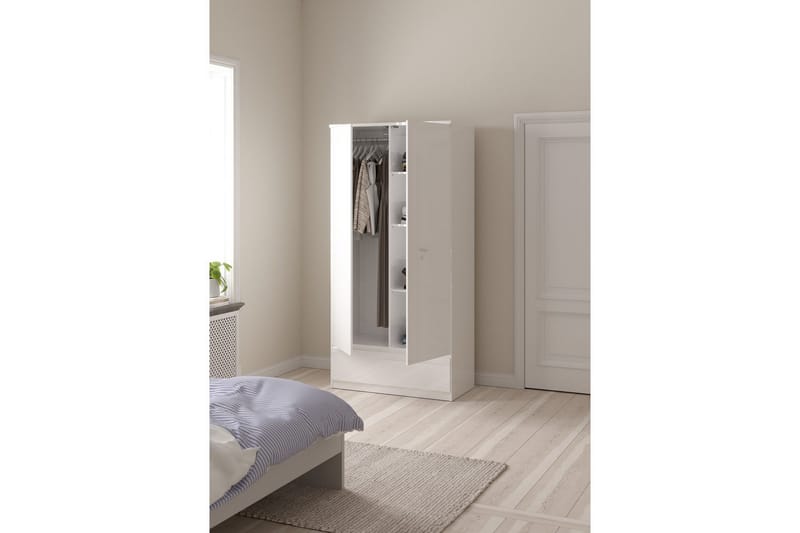 Salomns Garderobe 99x201 cm - Hvid - Opbevaring - Tøjopbevaring - Garderobeskabe