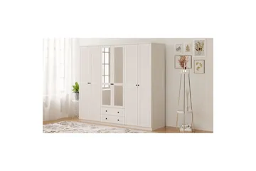 Savon Garderobesskåp 210x210 cm - Mat Hvid - Opbevaring - Tøjopbevaring - Garderobeskabe - Garderobeskab & klædeskab