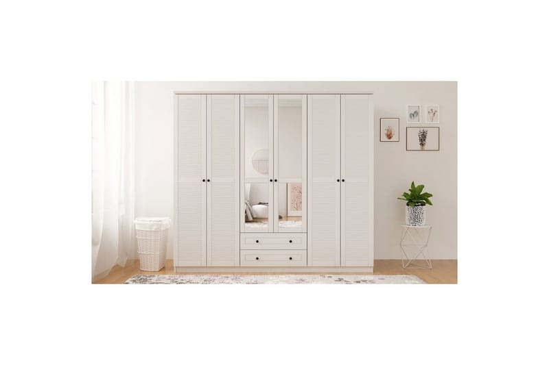 Savon Garderobesskåp 210x210 cm - Mat Hvid - Opbevaring - Tøjopbevaring - Garderobeskabe - Garderobeskab & klædeskab