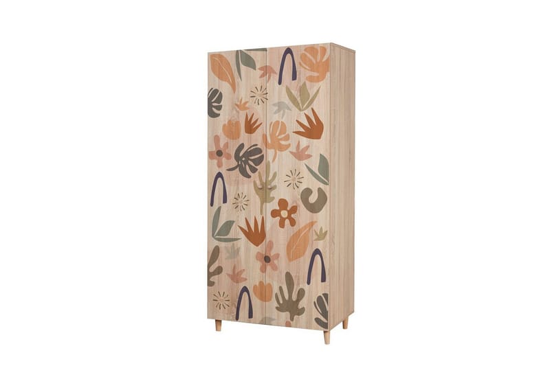 Selalesi Garderobe 90x192 cm - Natur - Opbevaring - Tøjopbevaring - Garderobeskabe - Garderobeskab & klædeskab