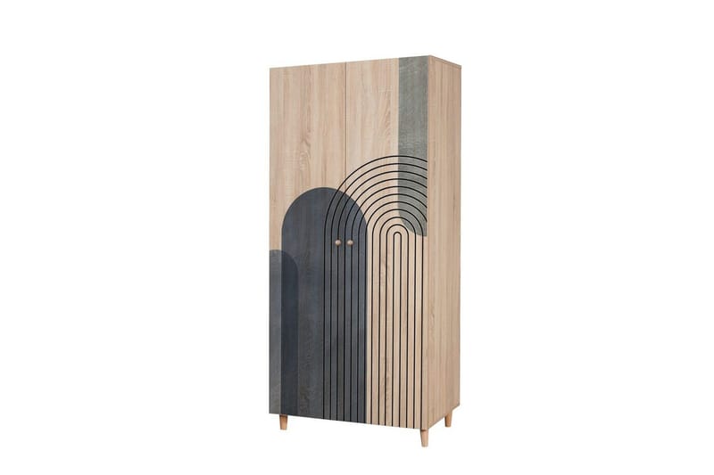 Selalesi Garderobe 90x192 cm - Natur - Opbevaring - Tøjopbevaring - Garderobeskabe - Garderobeskab & klædeskab