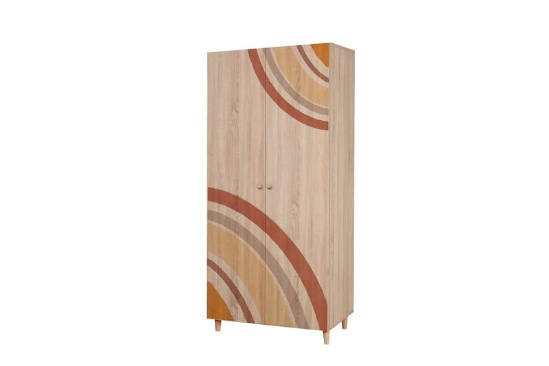 Selalesi Garderobe 90x192 cm - Natur - Opbevaring - Tøjopbevaring - Garderobeskabe - Garderobeskab & klædeskab