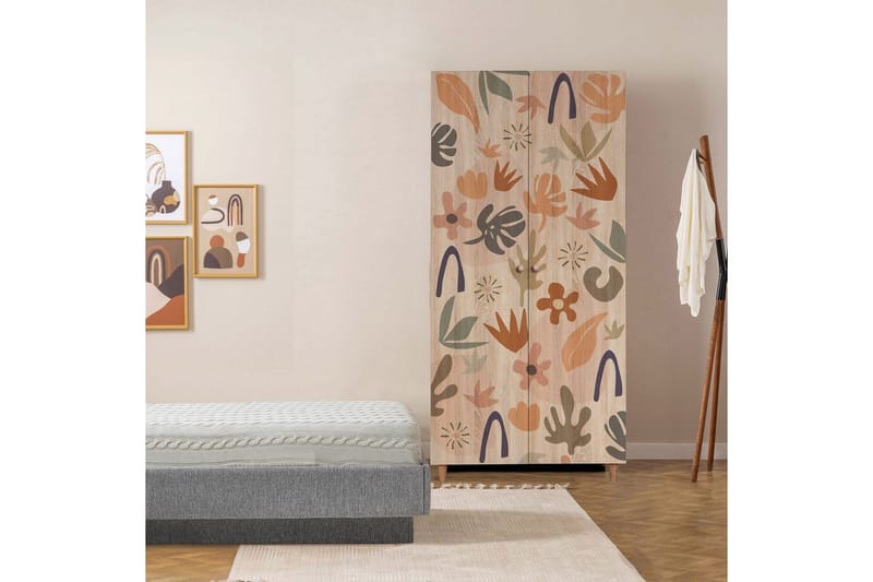 Selalesi Garderobe 90x192 cm - Natur - Opbevaring - Tøjopbevaring - Garderobeskabe - Garderobeskab & klædeskab