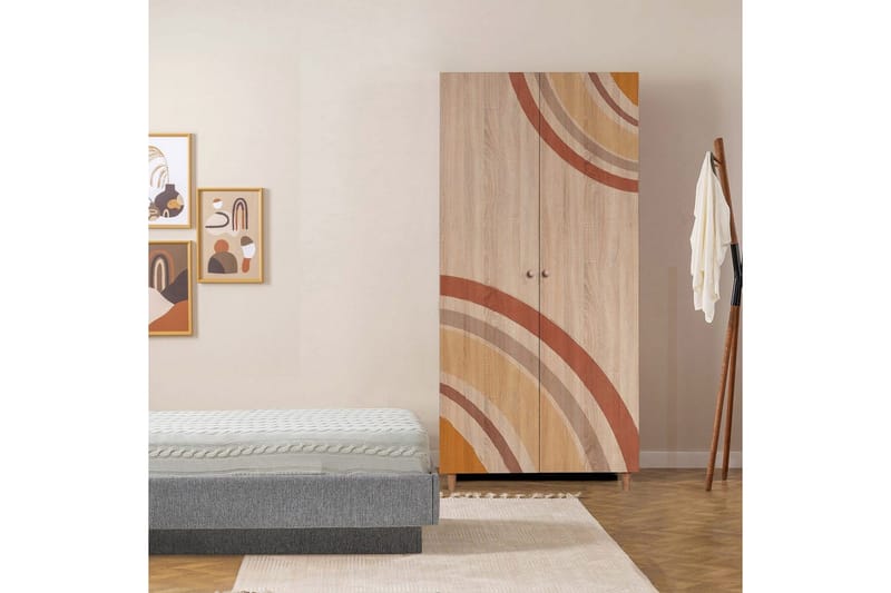 Selalesi Garderobe 90x192 cm - Natur - Opbevaring - Tøjopbevaring - Garderobeskabe - Garderobeskab & klædeskab