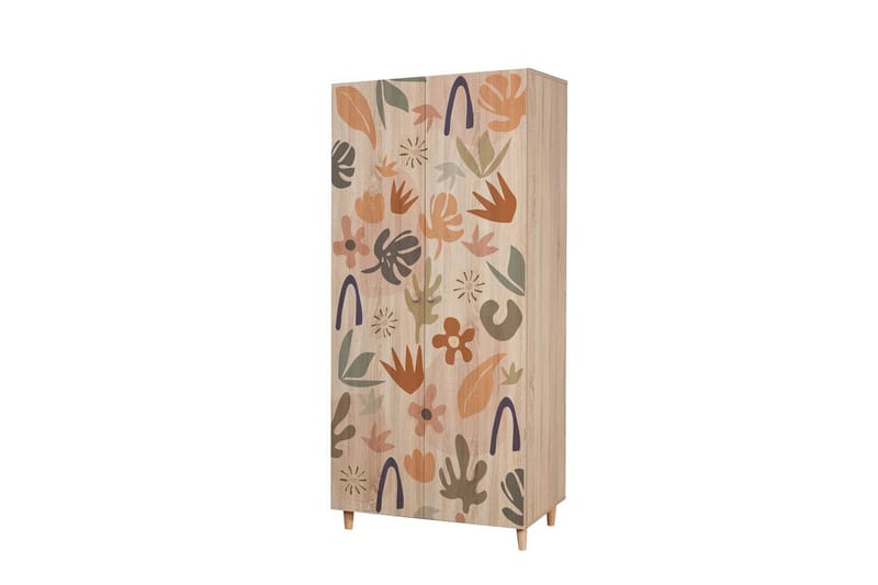 Selalesi Garderobe 90x192 cm - Natur - Opbevaring - Tøjopbevaring - Garderobeskabe