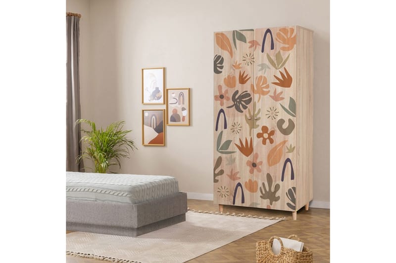 Selalesi Garderobe 90x192 cm - Natur - Opbevaring - Tøjopbevaring - Garderobeskabe