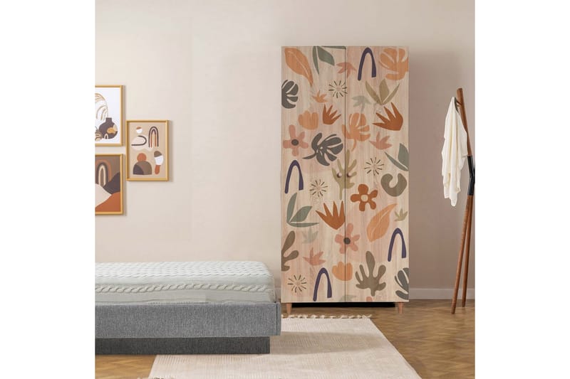 Selalesi Garderobe 90x192 cm - Natur - Opbevaring - Tøjopbevaring - Garderobeskabe