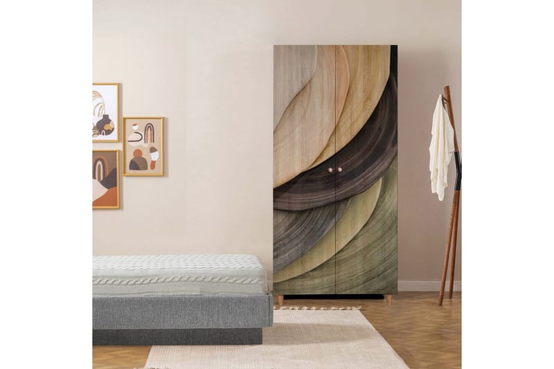 Selalesi Garderobe 90x192 cm - Natur - Opbevaring - Tøjopbevaring - Garderobeskabe