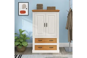 Selma Garderobe 86x131 cm - Hvid - Opbevaring - Tøjopbevaring - Garderobeskabe