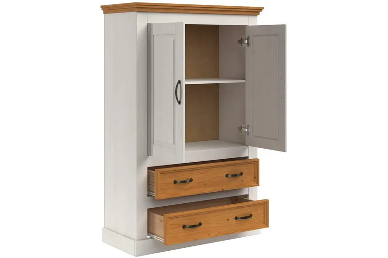 Selma Garderobe 86x131 cm - Hvid - Opbevaring - Tøjopbevaring - Garderobeskabe