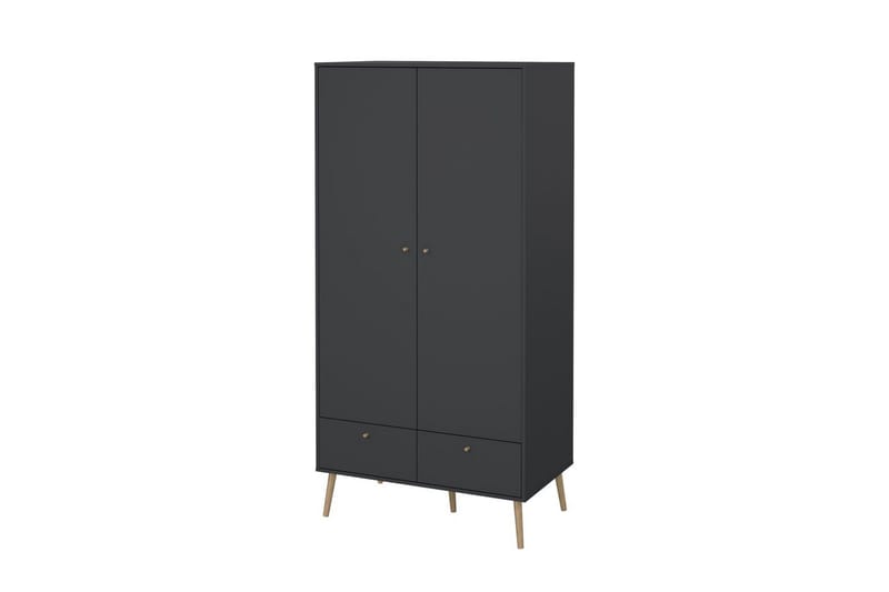 Shinta Garderobskab 99x200 cm - Grå - Opbevaring - Tøjopbevaring - Garderobeskabe - Garderobeskab & klædeskab