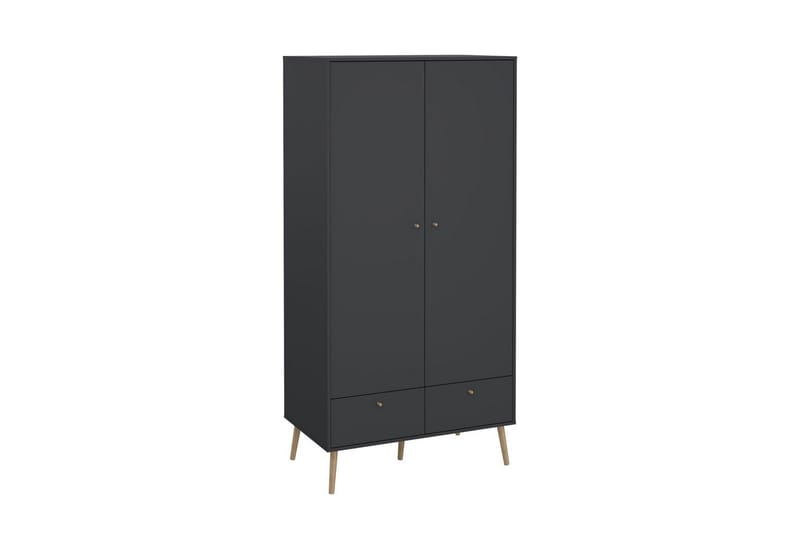 Shinta Garderobskab 99x200 cm - Grå - Opbevaring - Tøjopbevaring - Garderobeskabe - Garderobeskab & klædeskab