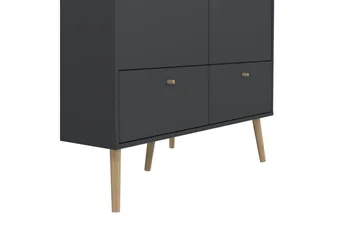 Shinta Garderobskab 99x200 cm - Grå - Opbevaring - Skoopbevaring