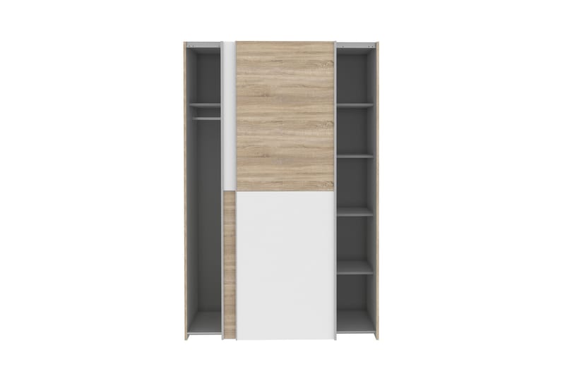 Shipts Garderobe 62x120 cm - Brun/Hvid - Opbevaring - Tøjopbevaring - Garderobeskabe
