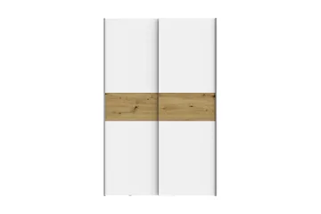 Shipts Garderobe 62x120 cm - Hvid/Brun - Opbevaring - Tøjopbevaring - Garderobeskabe