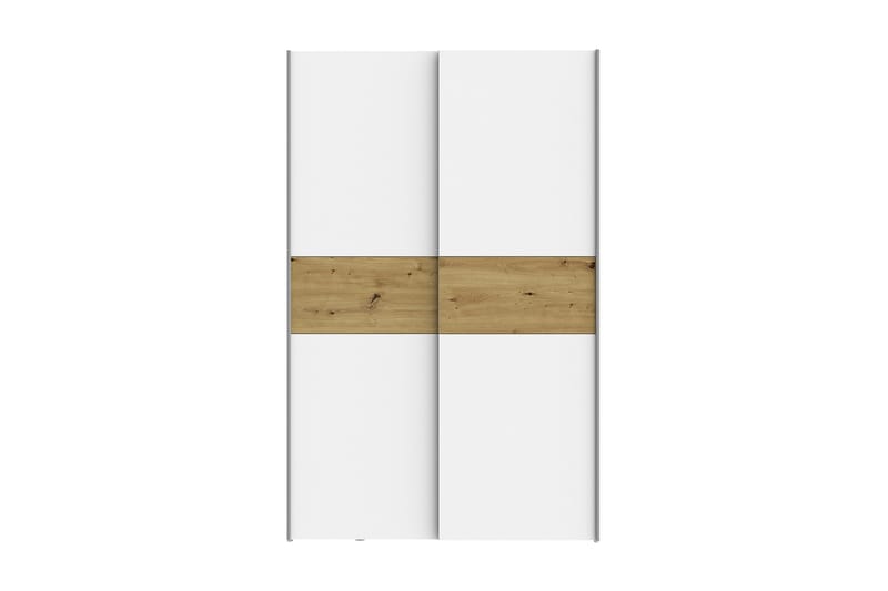 Shipts Garderobe 62x120 cm - Hvid/Brun - Opbevaring - Tøjopbevaring - Garderobeskabe