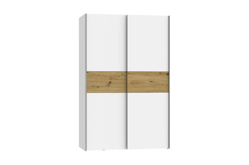 Shipts Garderobe 62x120 cm, Hvid/Brun