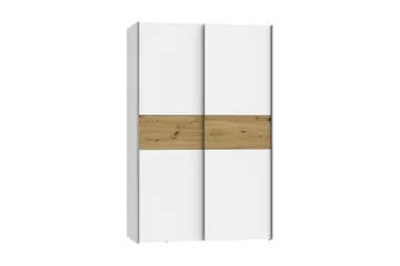 Shipts Garderobe 62x120 cm - Hvid/Brun - Opbevaring - Tøjopbevaring - Garderobeskabe