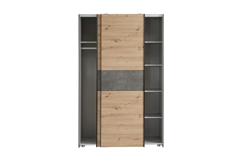Shipts Garderobe 62x120 cm - Lys Natur/Grå - Opbevaring - Tøjopbevaring - Garderobeskabe
