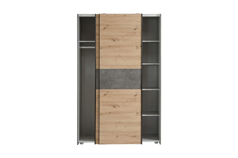 Shipts Garderobe 62x120 cm - Lys Natur/Grå - Garderobeskabe - Garderobeskab & klædeskab