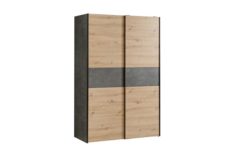 Shipts Garderobe 62x120 cm - Lys Natur/Grå - Opbevaring - Tøjopbevaring - Garderobeskabe