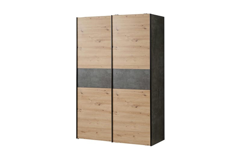 Shipts Garderobe 62x120 cm - Lys Natur/Grå - Opbevaring - Tøjopbevaring - Garderobeskabe