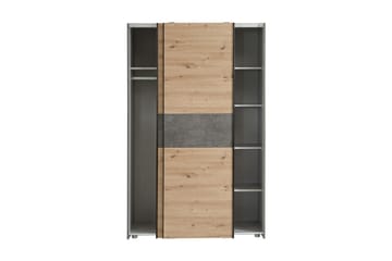 Shipts Garderobe 62x120 cm - Lys Natur/Grå - Opbevaring - Tøjopbevaring - Garderobeskabe