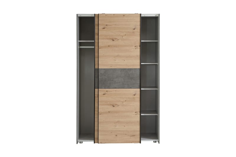 Shipts Garderobe 62x120 cm - Lys Natur/Grå - Opbevaring - Tøjopbevaring - Garderobeskabe