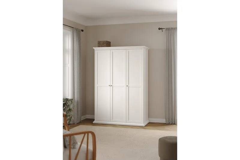 Shoiba Garderobe 138,8x200,6 cm - Hvid - Opbevaring - Tøjopbevaring - Garderobeskabe