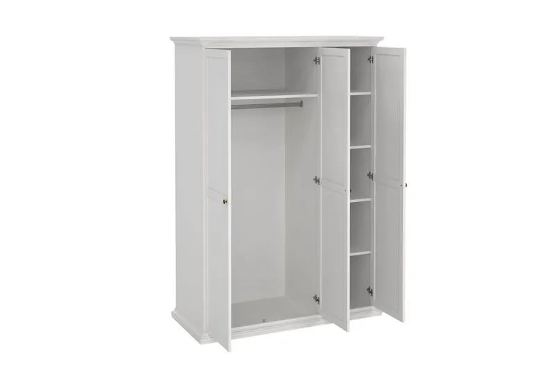 Shoiba Garderobe 138,8x200,6 cm - Hvid - Opbevaring - Tøjopbevaring - Garderobeskabe