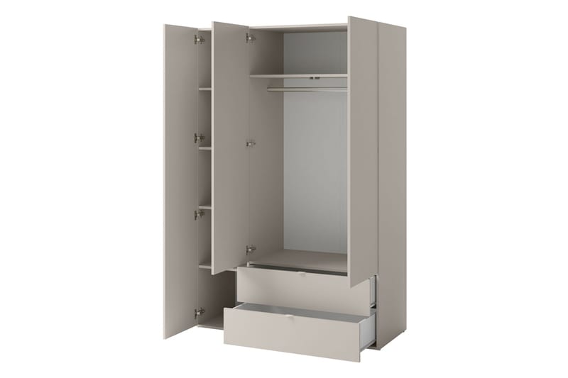 Sigmana Garderobe 130x201 cm - Brun - Opbevaring - Tøjopbevaring - Garderobeskabe