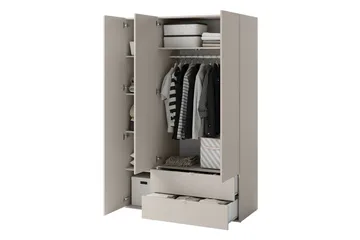 Sigmana Garderobe 130x201 cm - Brun - Opbevaring - Tøjopbevaring - Garderobeskabe