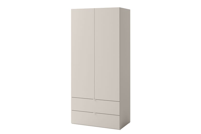 Sigmana Garderobe 90x201 cm - Lysegrå - Opbevaring - Tøjopbevaring - Garderobeskabe