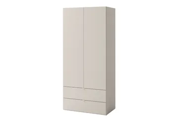 Sigmana Garderobe 90x201 cm - Lysegrå - Opbevaring - Tøjopbevaring - Garderobeskabe