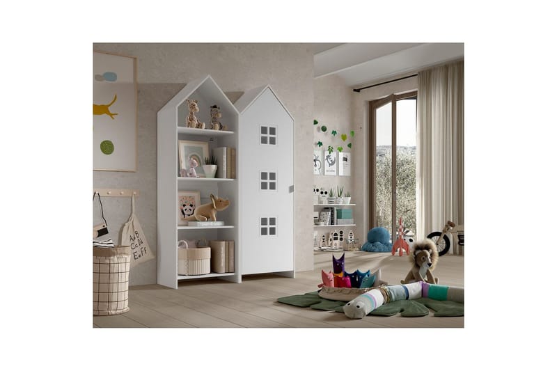 Skab Casami Brugge 2-delt med 1 Dør Hvid - Hvid - Opbevaring - Tøjopbevaring - Garderobeskabe - Garderobeskab & klædeskab