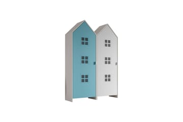 Skab Casami Brugge 2-delt med 2 Døre Blå/Hvid