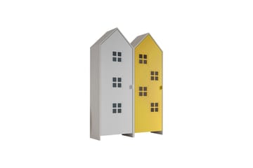 Skab Casami Brugge 2-delt med 2 Døre Gul/Hvid