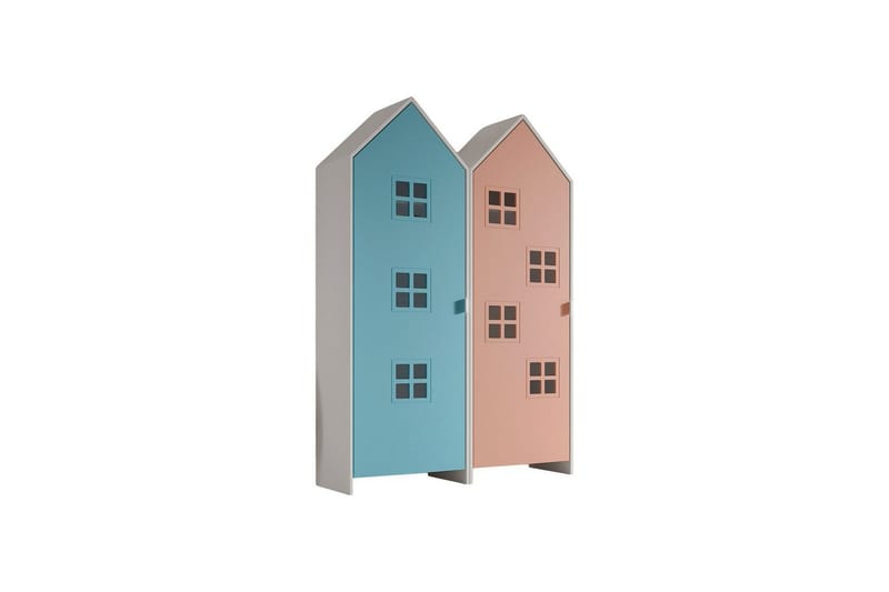 Skab Casami Brugge 2-delt med 2 Døre Pink/Blå - Pink/Blå - Opbevaring - Tøjopbevaring - Garderobeskabe - Garderobeskab & klædeskab