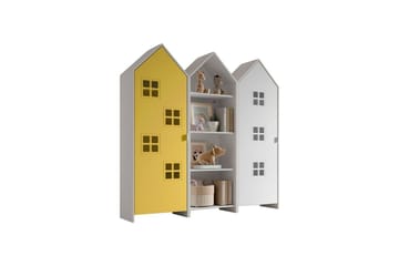 Skab Casami Brugge 3-delt med 1 Åben Skab Gul/Hvid