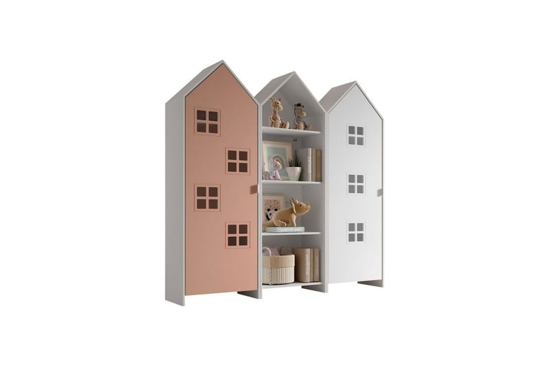 Skab Casami Brugge 3-delt med 1 Åben Skab Pink/Hvid, Pink/Hvid