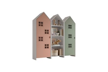 Skab Casami Brugge 3-delt med 1 Åben Skab Pink/Grøn