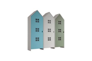 Skab Casami Brugge 3-delt med 3 Døre Hvid/Blå/Grøn