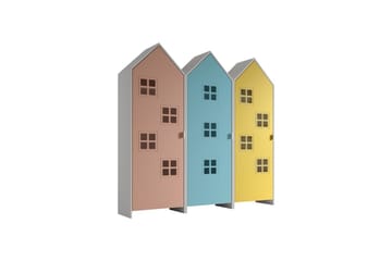 Skab Casami Brugge 3-delt med 3 Døre Pink/Blå/Gul