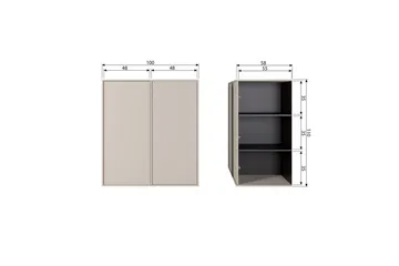 Skab Dagligt 110x100 cm, Dobbeltdøre - 110x100 cm, Dobbeltdøre - Opbevaring - Tøjopbevaring - Garderobeskabe - Garderobeskab & klædeskab