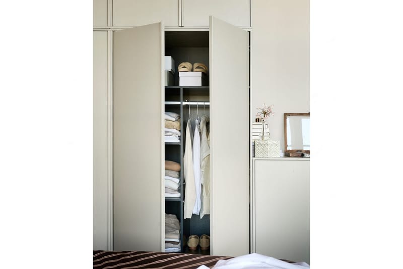 Skab Dagligt 200x100 cm, Dobbeltdøre - 200x100 cm, Dobbeltdøre - Opbevaring - Tøjopbevaring - Garderobeskabe - Garderobeskab & klædeskab