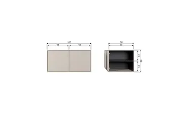 Skab Dagligt 50x100 cm, Dobbeltdøre - 50x100 cm, Dobbeltdøre - Opbevaring - Tøjopbevaring - Garderobeskabe - Garderobeskab & klædeskab