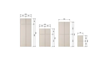 Skab Dagligt 50x50 cm, Enkelt Dør - 50x50 cm, Enkelt Dør - Opbevaring - Tøjopbevaring - Garderobeskabe - Garderobeskab & klædeskab
